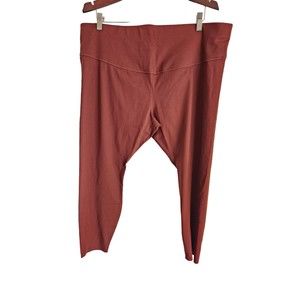 Nike Dri-Fit Women Burgundy Polyester Blend High Rise Tight Fit Leggings Size 3X